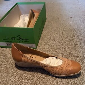 Sesto Meucci Cork and Tan Flats